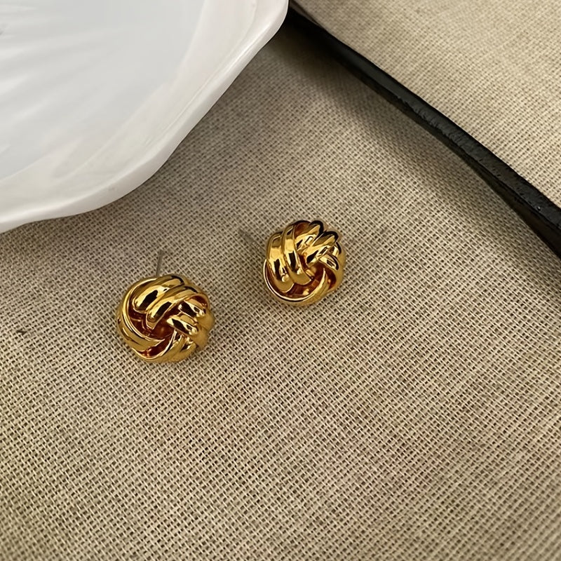 Twist Knotted Stud Earrings