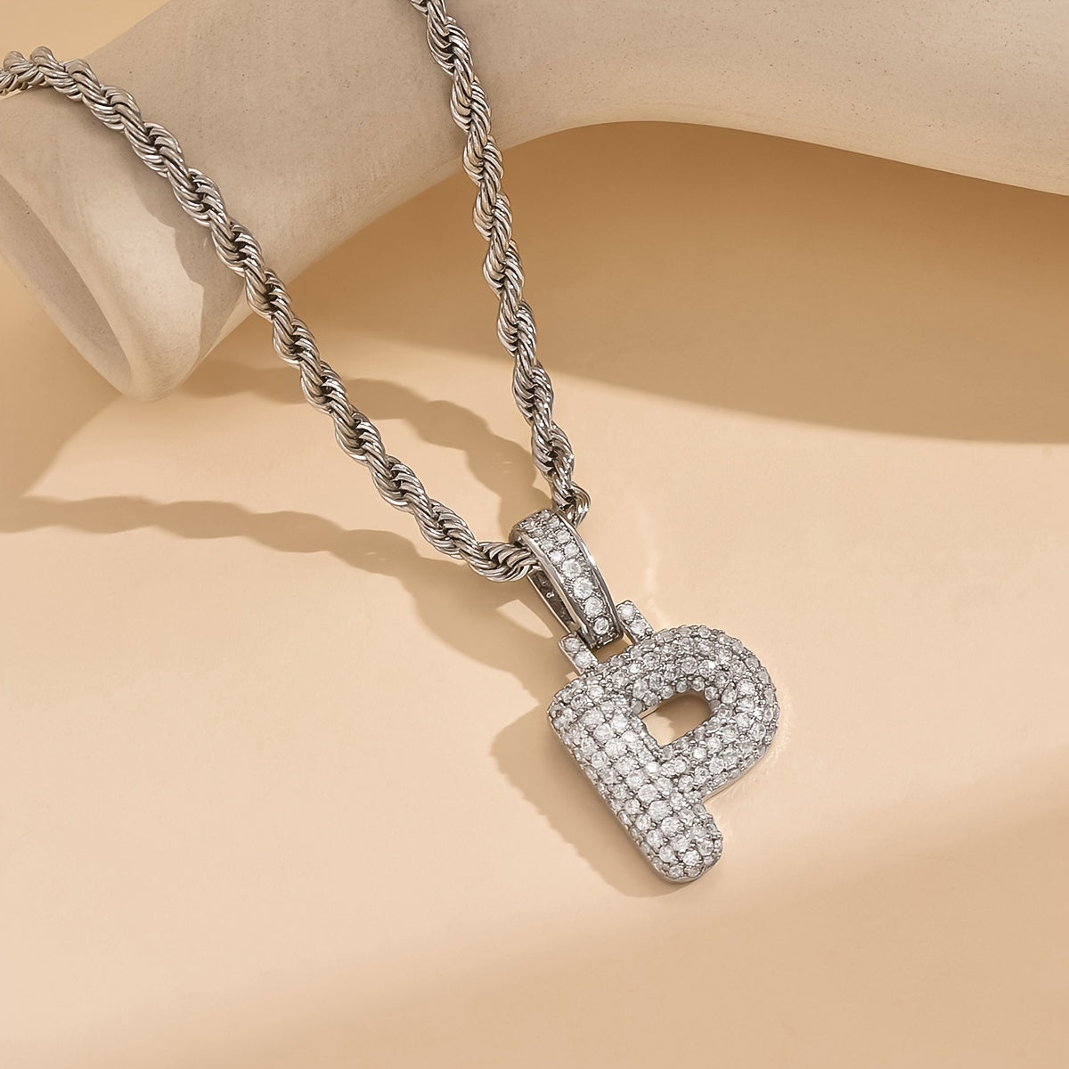 18K Gold Plated English Letter Full Of Luxury Chain Pendant Necklace Party Festival Jewelry Gift