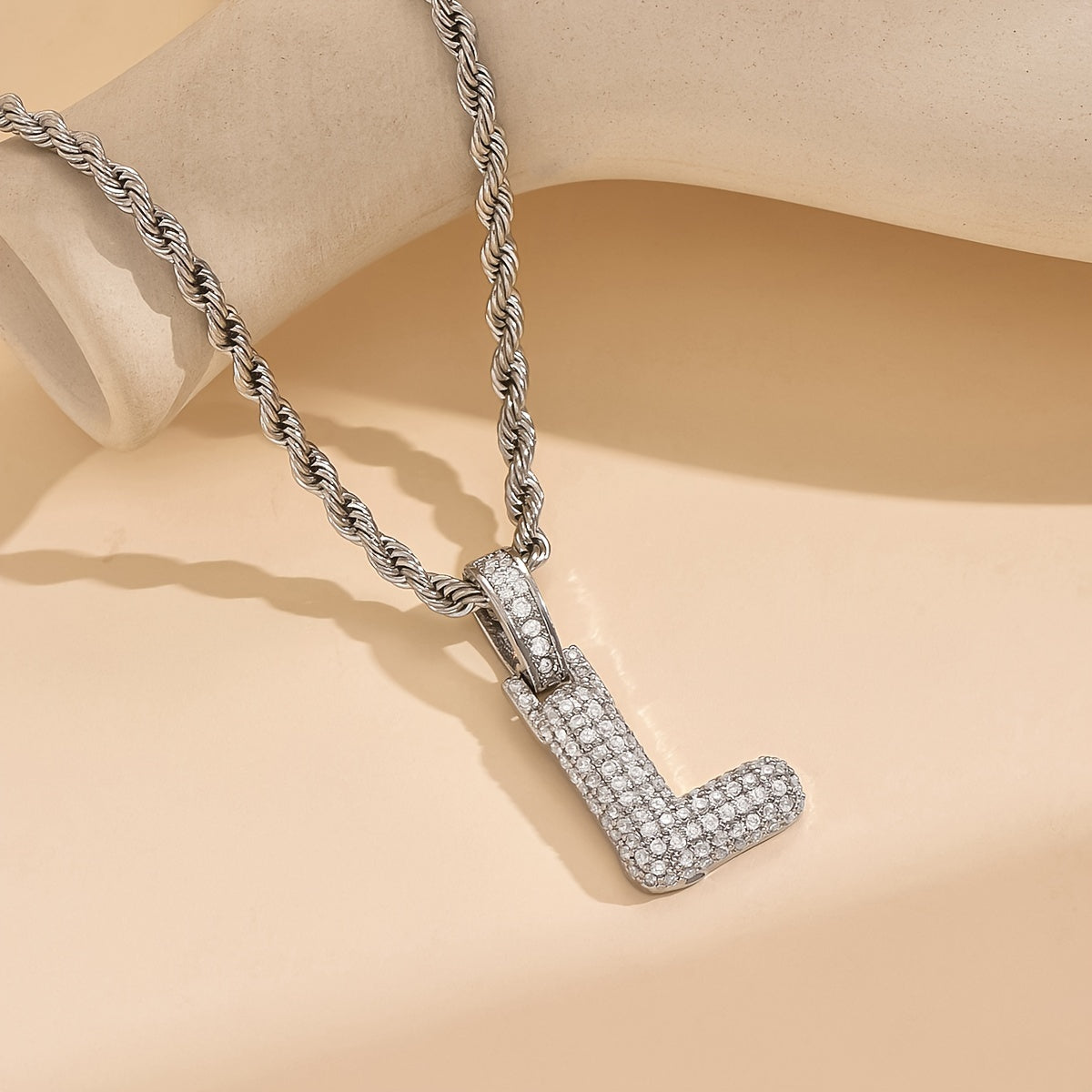 18K Gold Plated English Letter Full Of Luxury Chain Pendant Necklace Party Festival Jewelry Gift