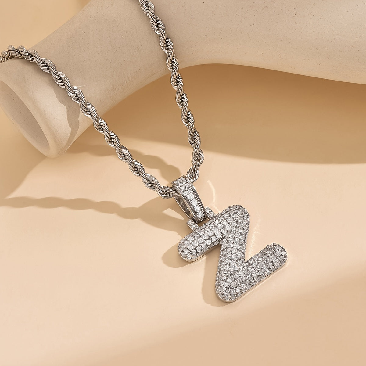18K Gold Plated English Letter Full Of Luxury Chain Pendant Necklace Party Festival Jewelry Gift