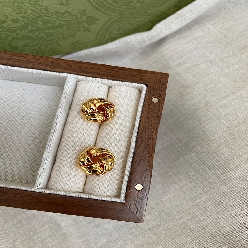 Twist Knotted Stud Earrings