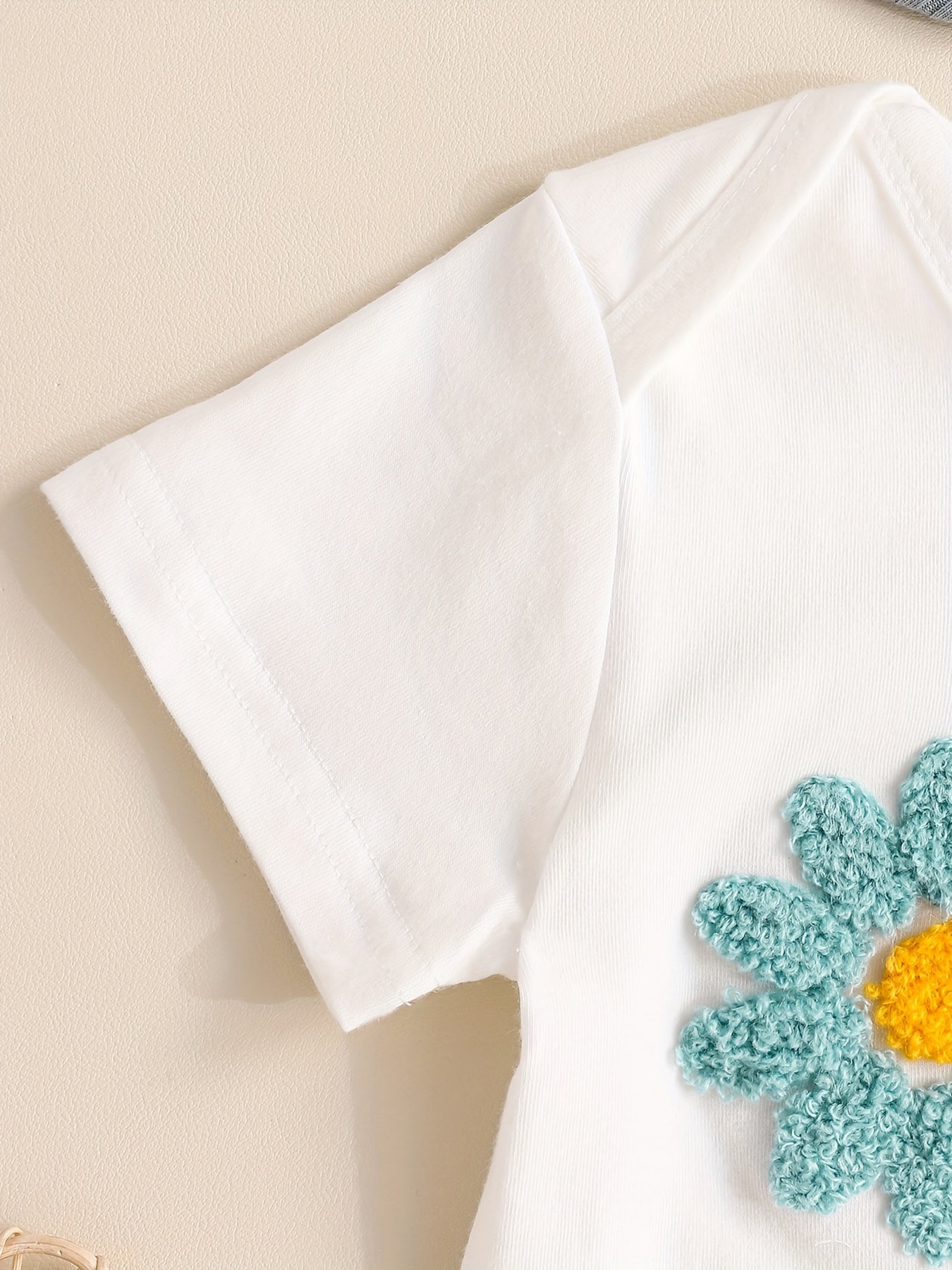 Baby's ONE Flower Embroidered 2pcs Summer Outfit