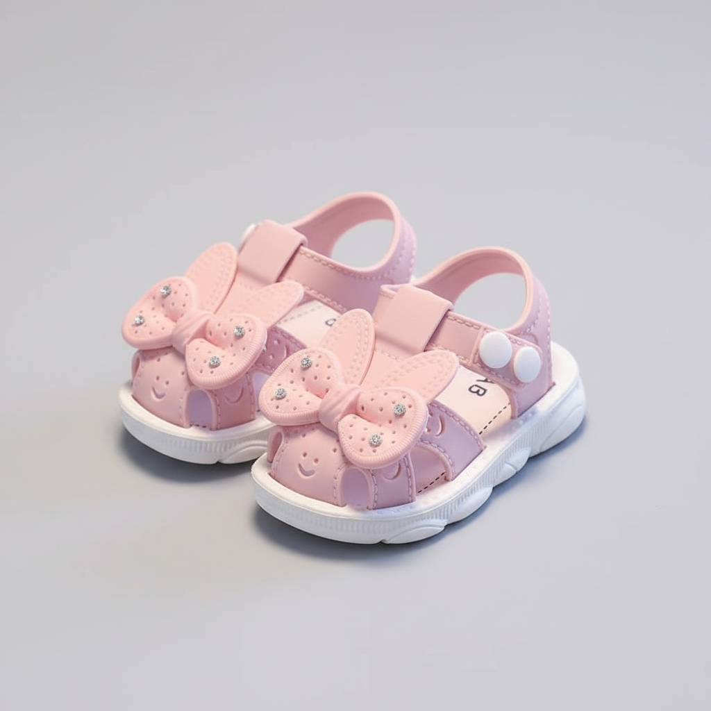 Princess Toddler Sandals - Soft, Anti-Slip, Closed-Toe, Comfortable Walking Shoes for Baby Girls - 2024 Spring/Summer/Autumn Collection, Perfect for Little Princesses