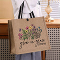 Grow in Grace burlap bag