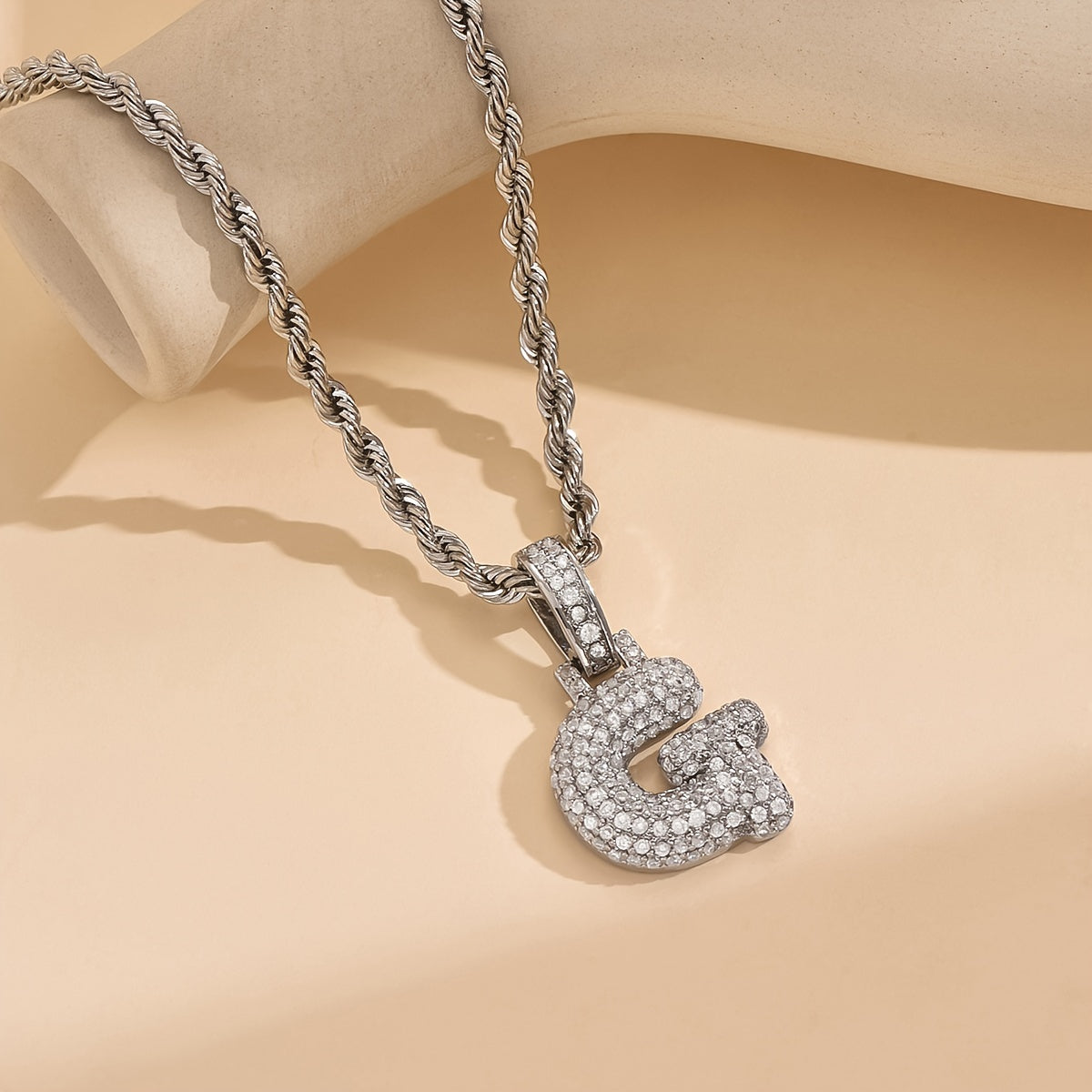 18K Gold Plated English Letter Full Of Luxury Chain Pendant Necklace Party Festival Jewelry Gift