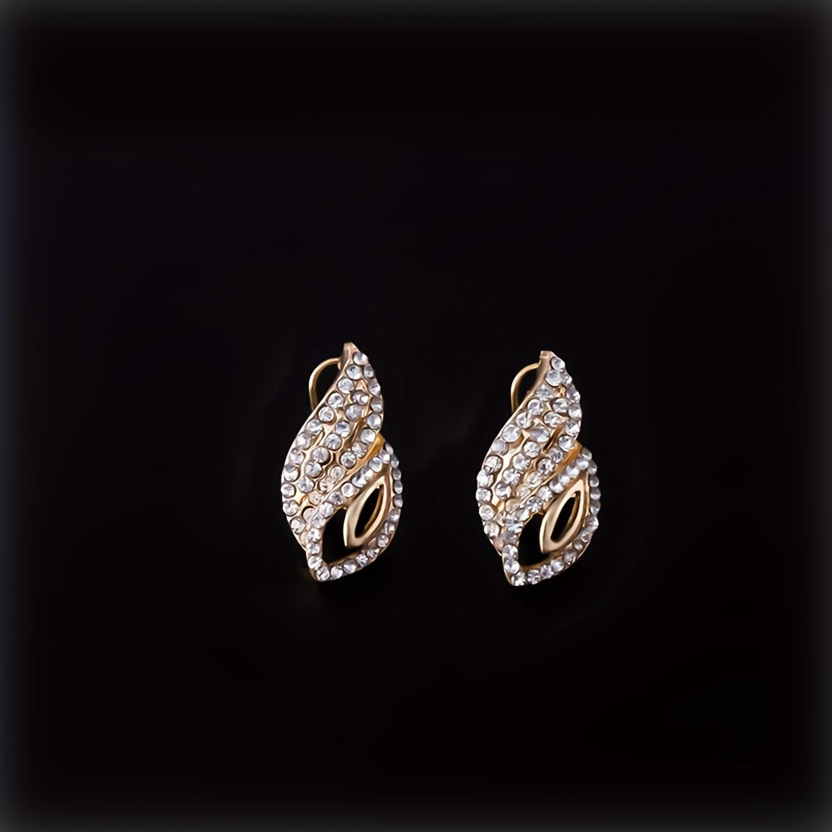 5pcs Earrings Necklace Bracelet Plus Ring Elegant Jewelry Set 14k Gold Plated