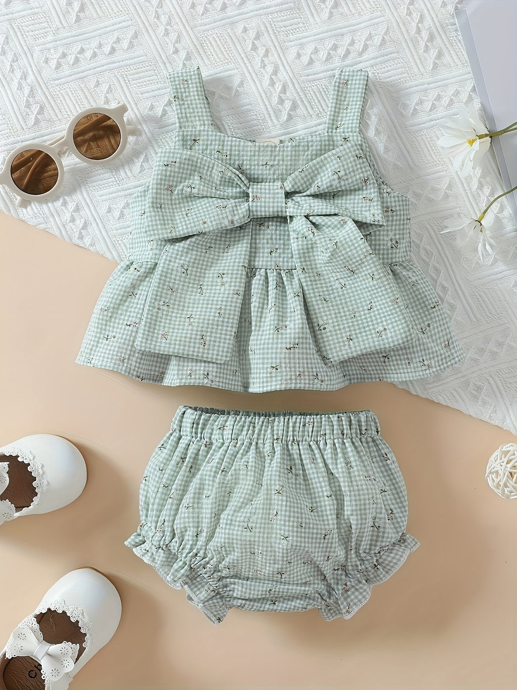 Teal baby girl outfit