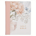 Bible Faux Leather Pink Floral Print, (Hardcover)