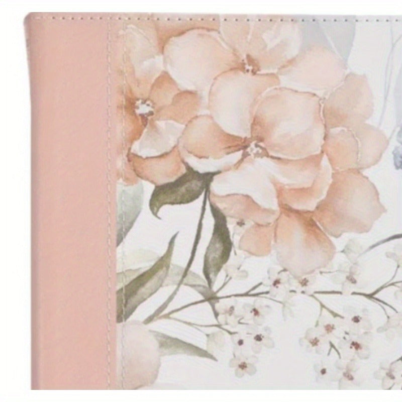 Bible Faux Leather Pink Floral Print, (Hardcover)