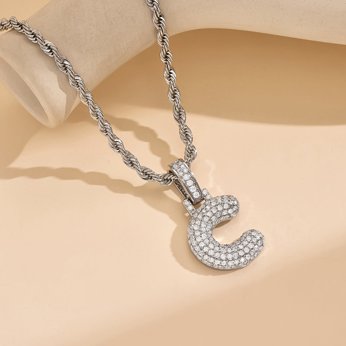 18K Gold Plated English Letter Full Of Luxury Chain Pendant Necklace Party Festival Jewelry Gift