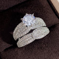 2pcs/Set Zirconia Ring