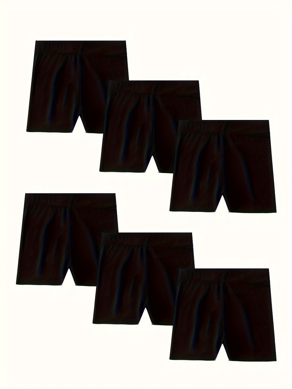6pcs Girls Elastic Comfy Shorts,