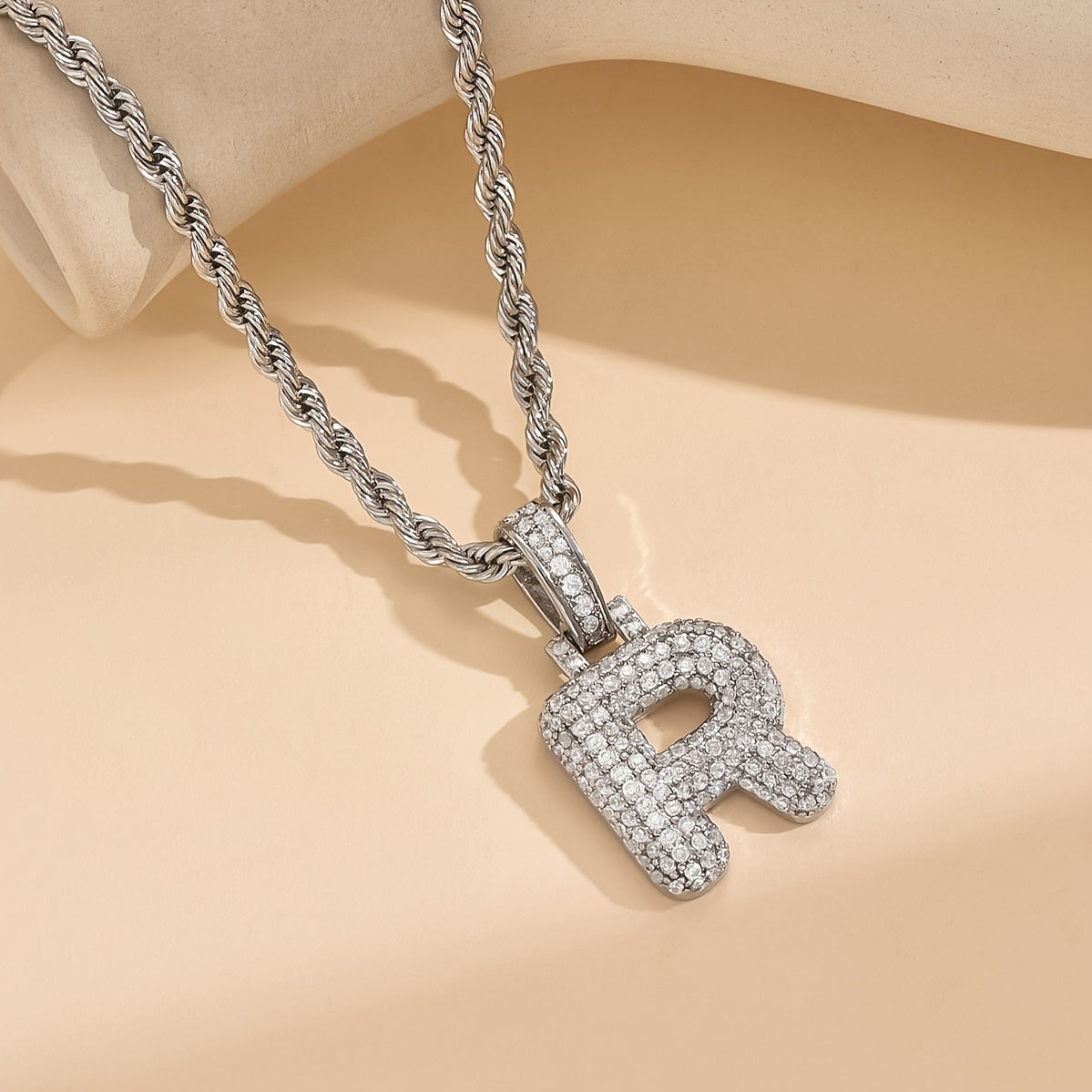 18K Gold Plated English Letter Full Of Luxury Chain Pendant Necklace Party Festival Jewelry Gift
