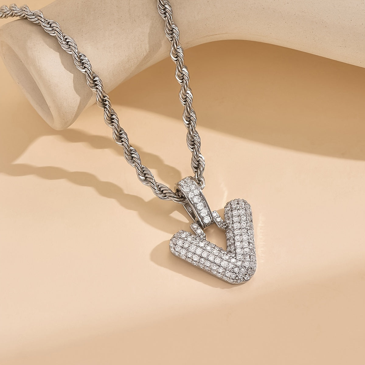 18K Gold Plated English Letter Full Of Luxury Chain Pendant Necklace Party Festival Jewelry Gift