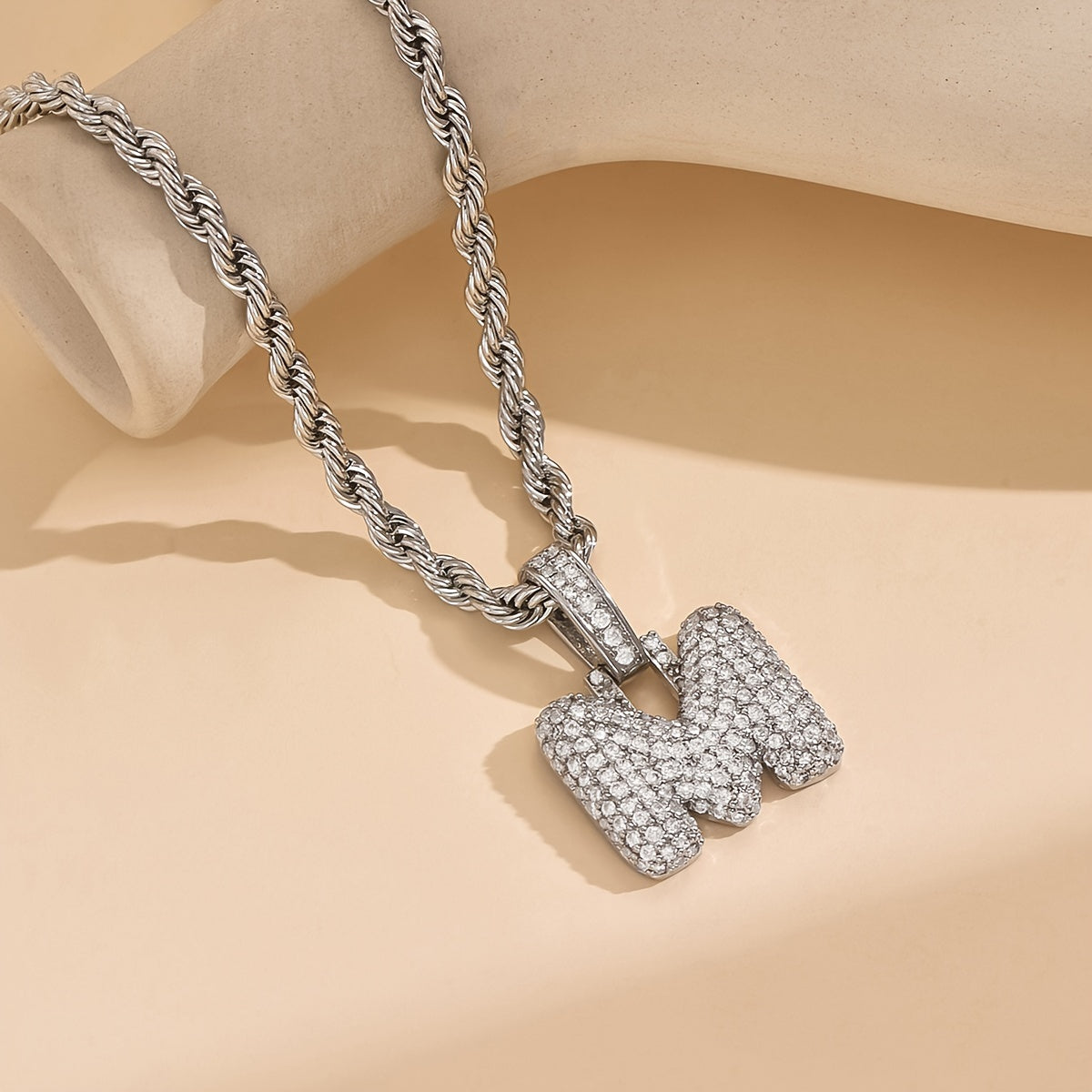 18K Gold Plated English Letter Full Of Luxury Chain Pendant Necklace Party Festival Jewelry Gift