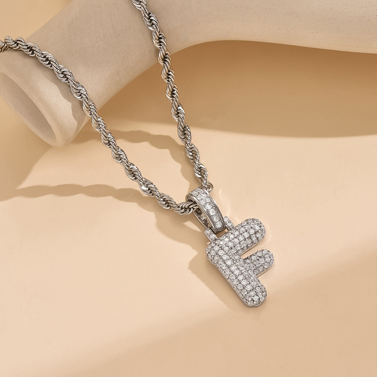 18K Gold Plated English Letter Full Of Luxury Chain Pendant Necklace Party Festival Jewelry Gift