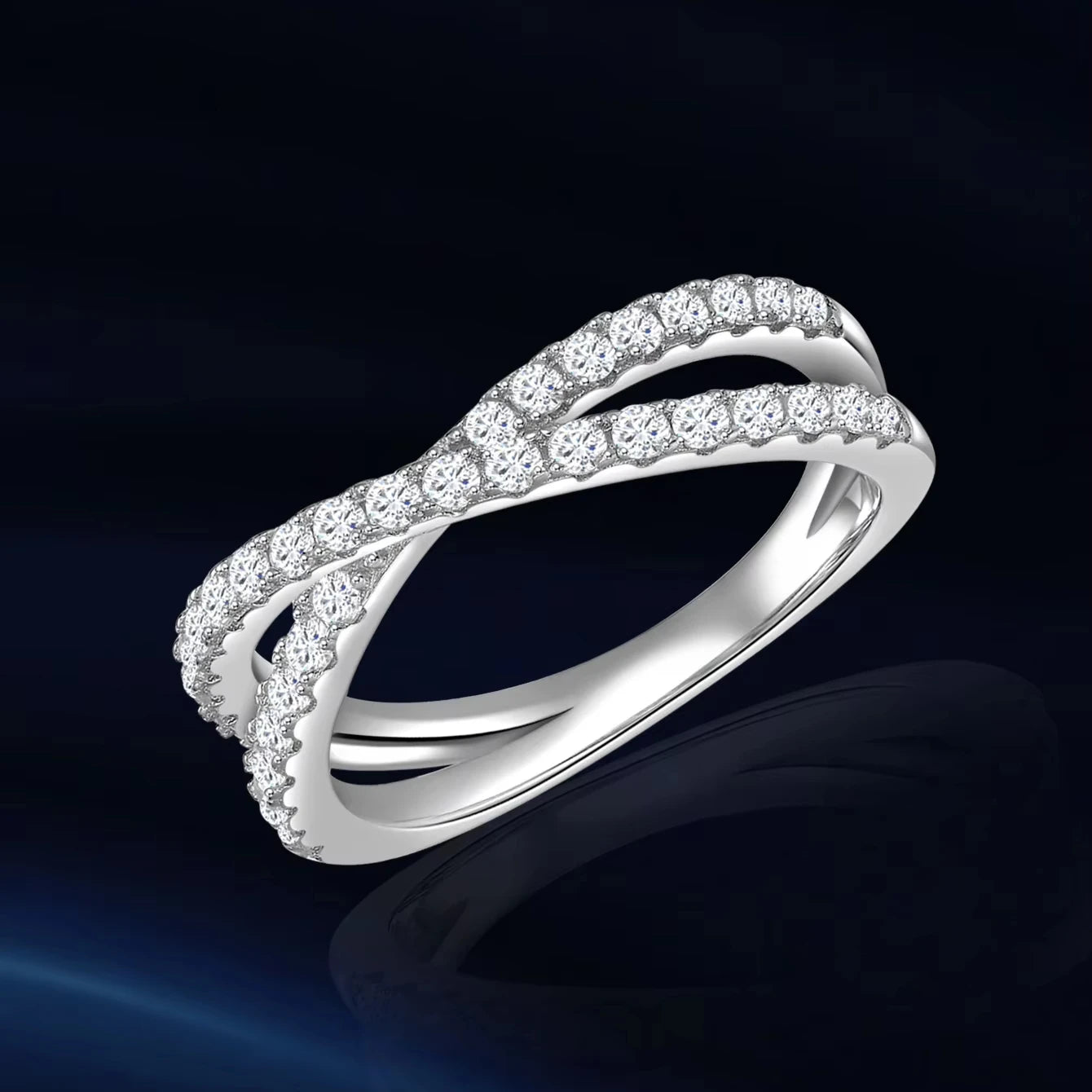 Lab Grown Diamond Ladies Ring Fine Jewelry Sterling Silver