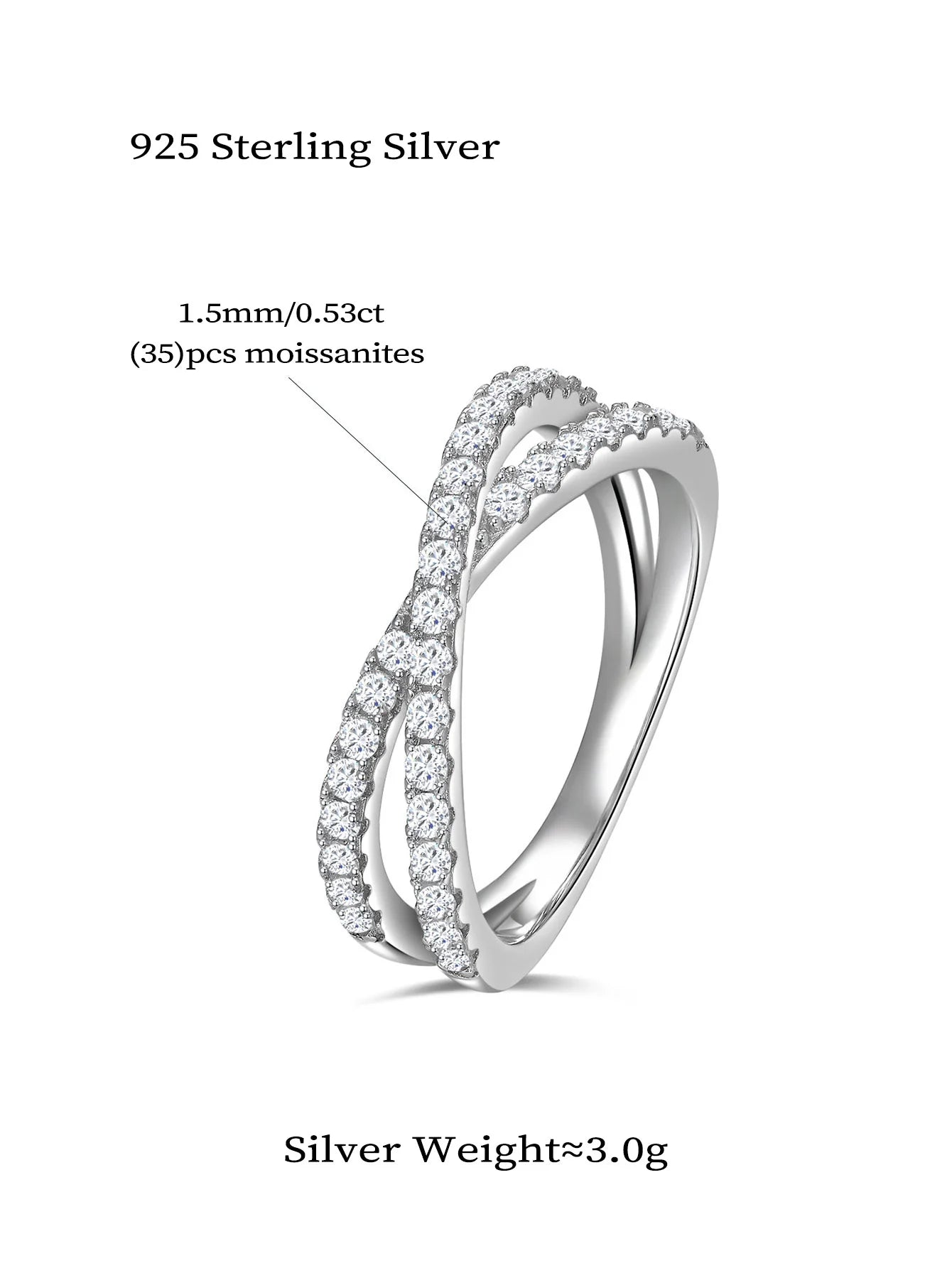 Lab Grown Diamond Ladies Ring Fine Jewelry Sterling Silver