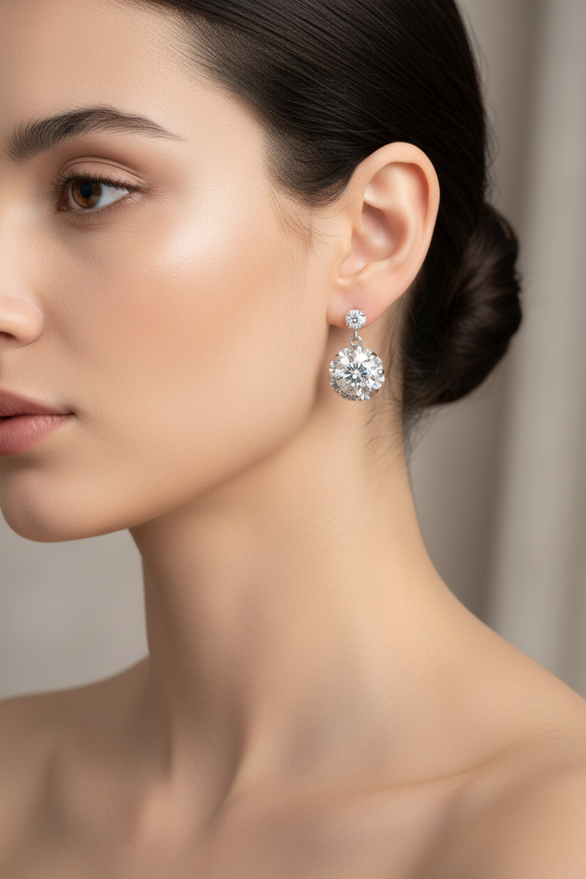 Pendant Earrings Crystal