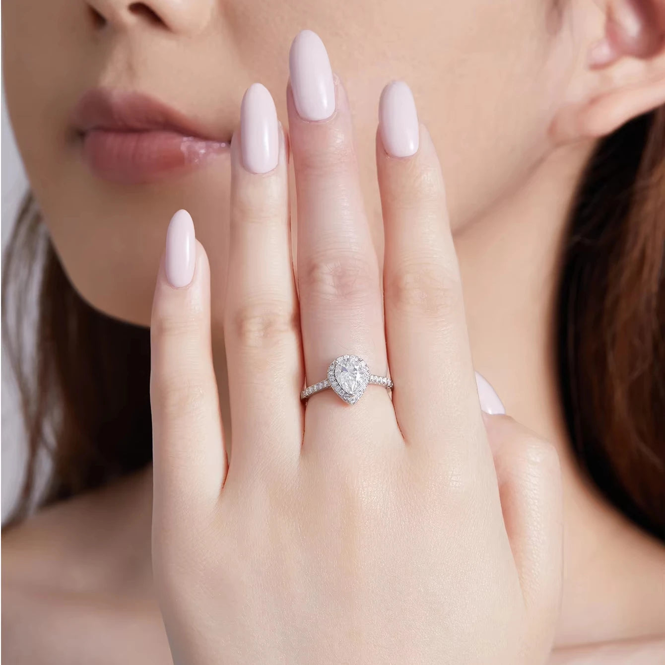 Lab Grown Diamond Ladies Ring Fine Jewelry Sterling Silver