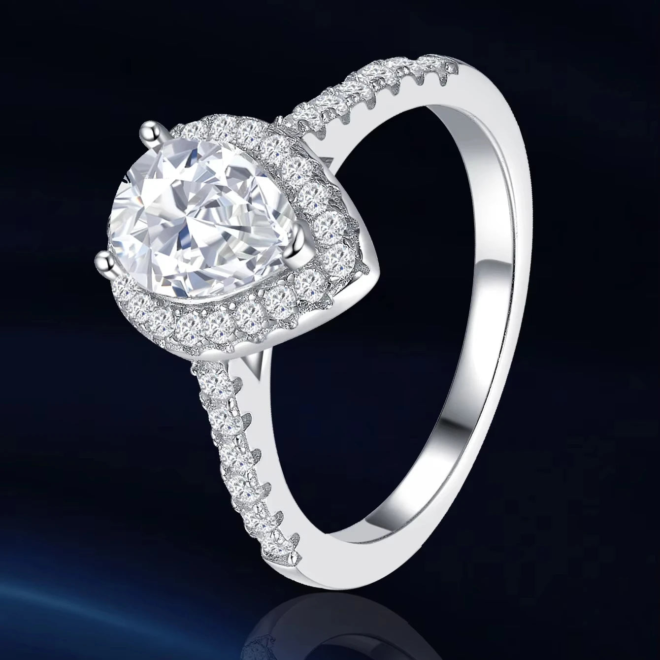 Lab Grown Diamond Ladies Ring Fine Jewelry Sterling Silver
