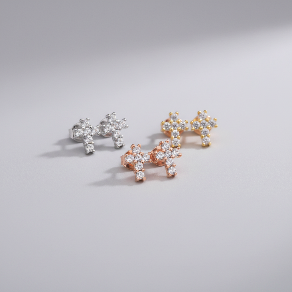 Cross Stud Earrings