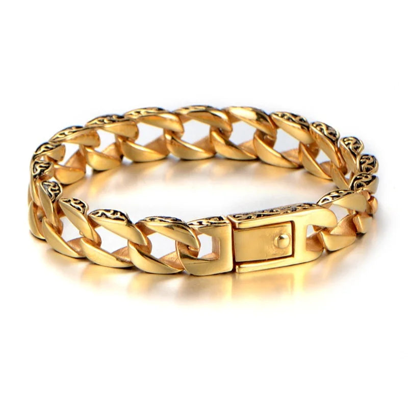 Silver Plated High Quality Fashion Miami Cuban Chain Bracelet Men's