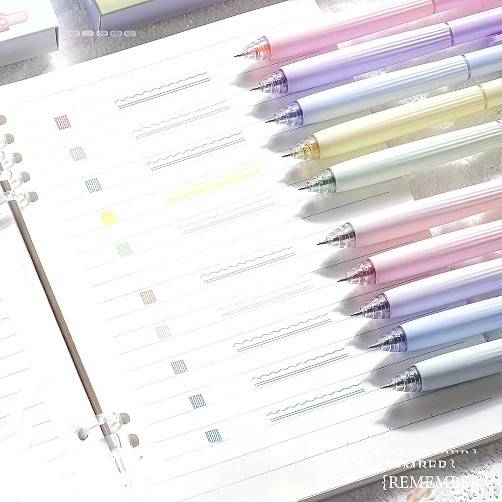 5Pcs/Box Colored Gel Pens Retractable 0.5mm Ink Quick-Dry Pens