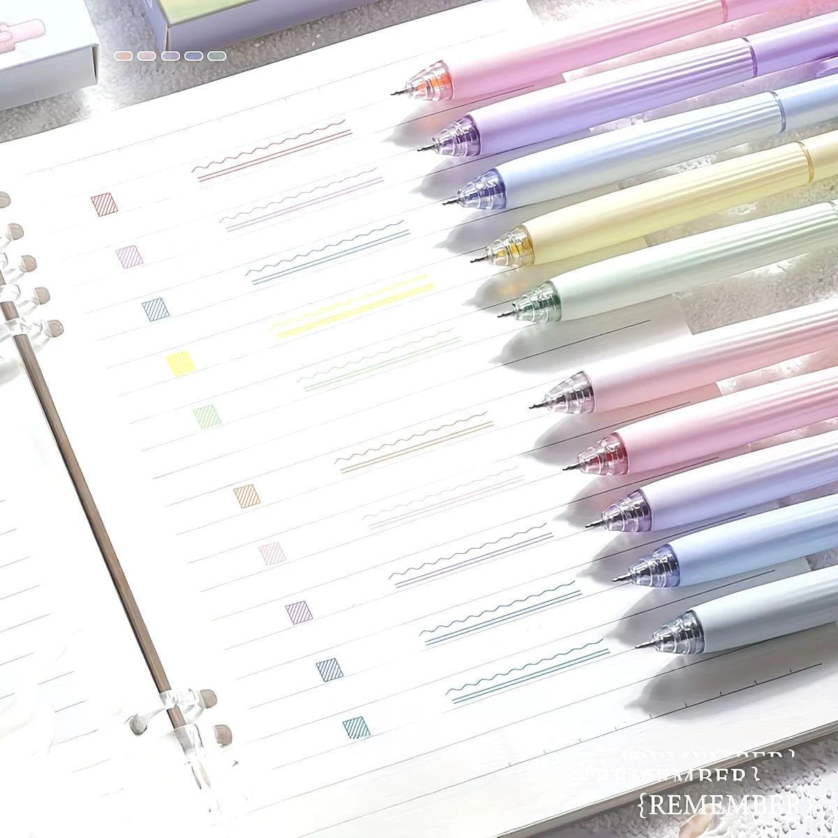 5Pcs/Box Colored Gel Pens Retractable 0.5mm Ink Quick-Dry Pens