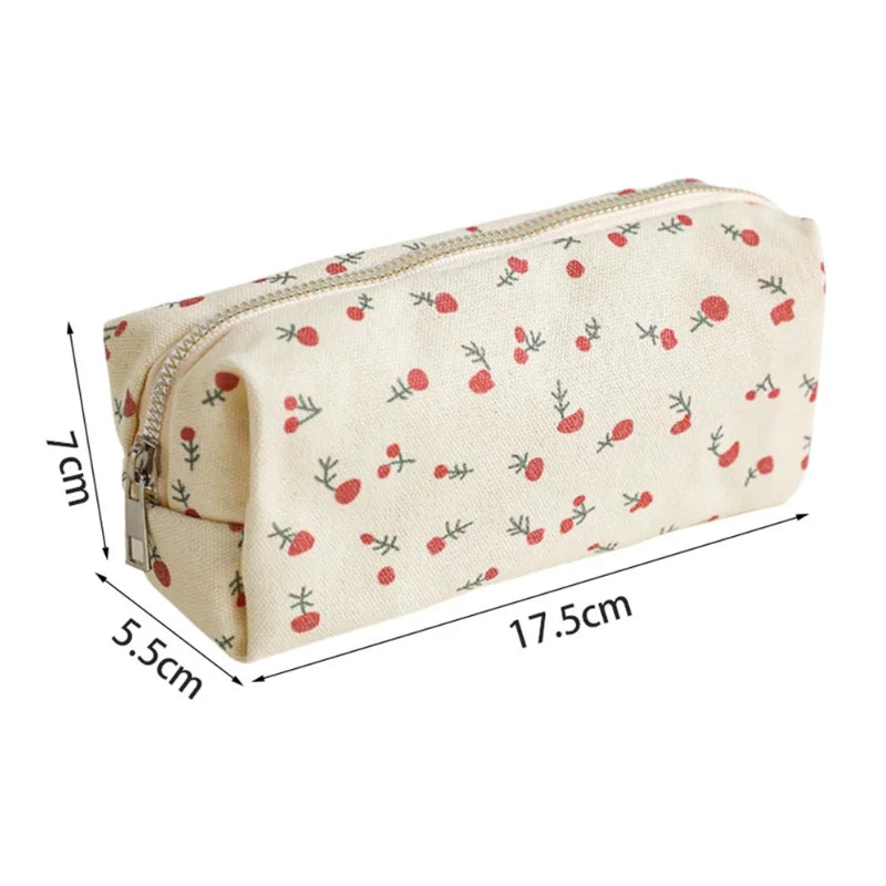 Cartoon Floral Printing Pen Bag