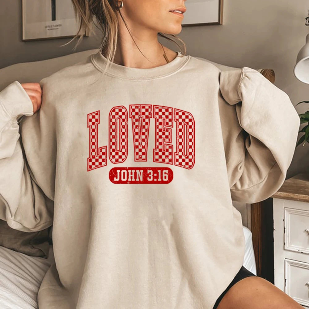 Loved John 3：16 Sweater Retro