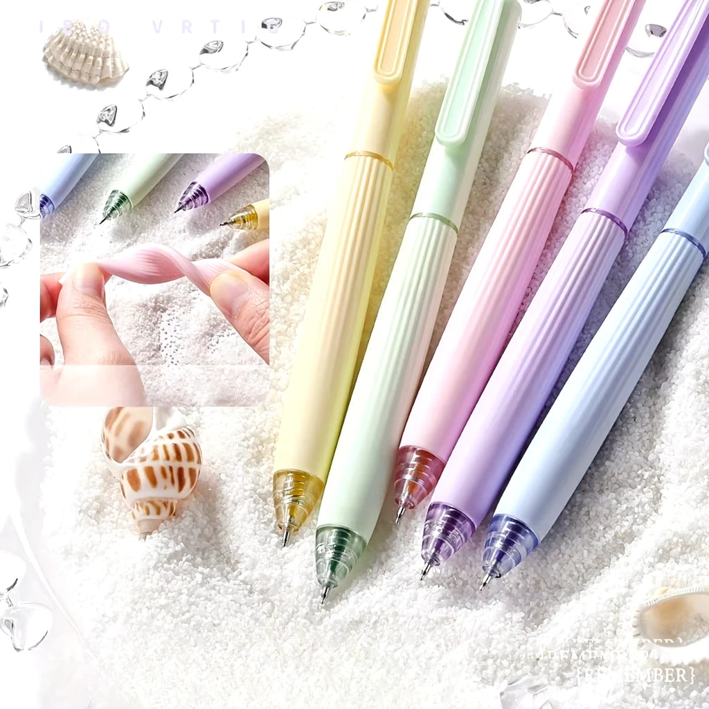 5Pcs/Box Colored Gel Pens Retractable 0.5mm Ink Quick-Dry Pens