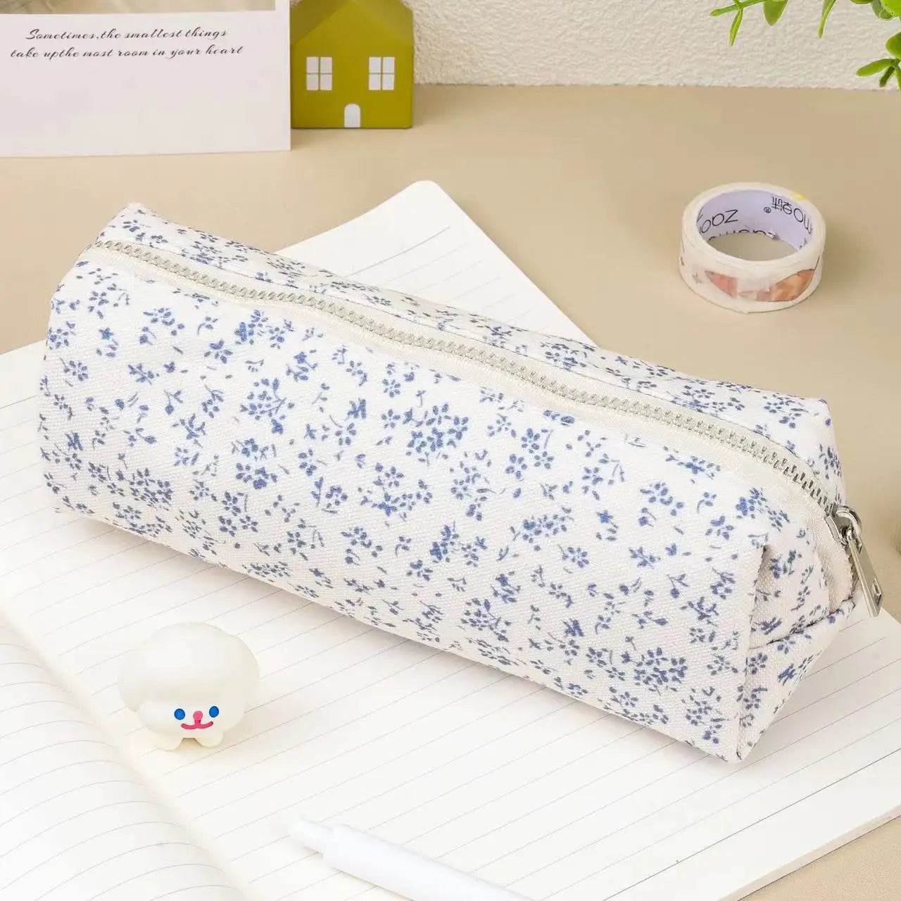 Cartoon Floral Printing Pen Bag