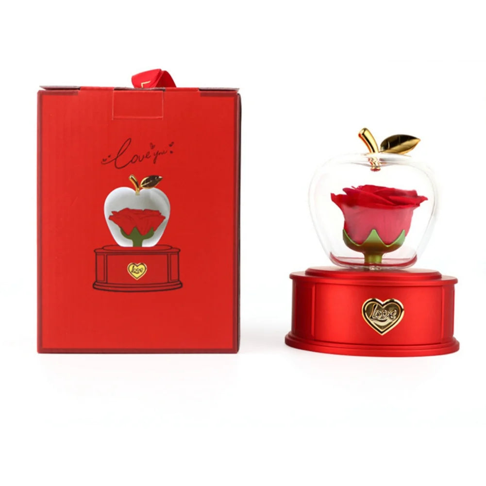 Plastic Preserved Rose with Necklace Eternal Rose Gifts