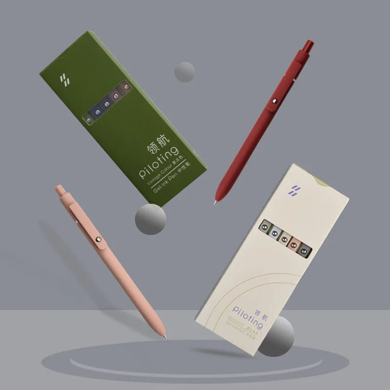5/1pcs Morandi Colour Gel Pens Soft Touch Quick Dry
