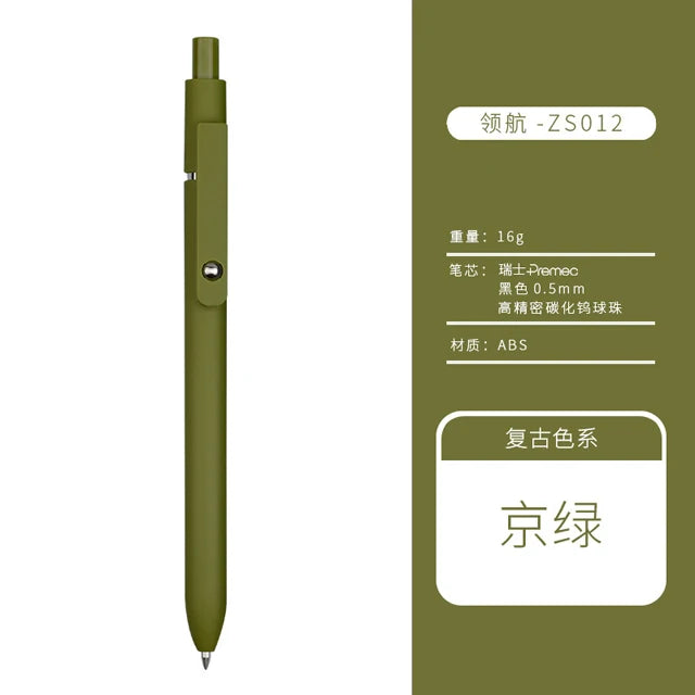 Retro Morandi Retractable Gel ink Ballpoint Pen