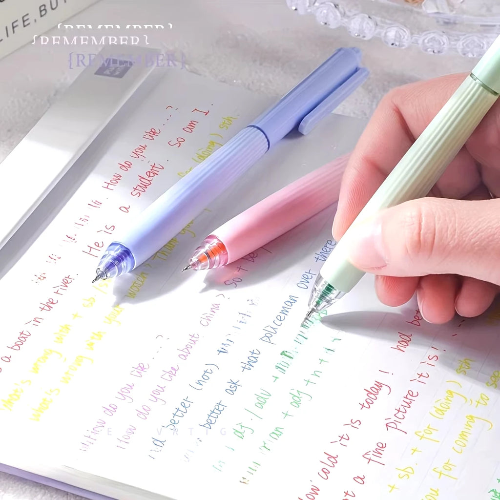 5Pcs/Box Colored Gel Pens Retractable 0.5mm Ink Quick-Dry Pens