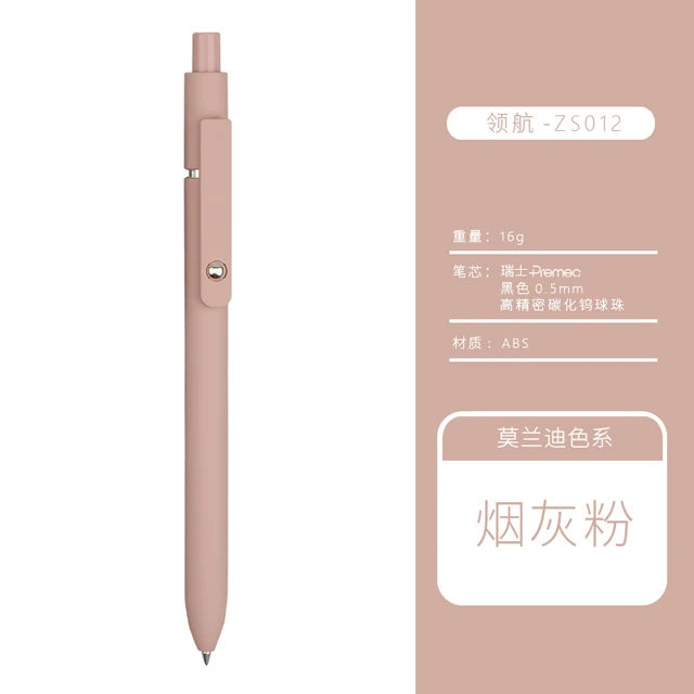 Retro Morandi Retractable Gel ink Ballpoint Pen
