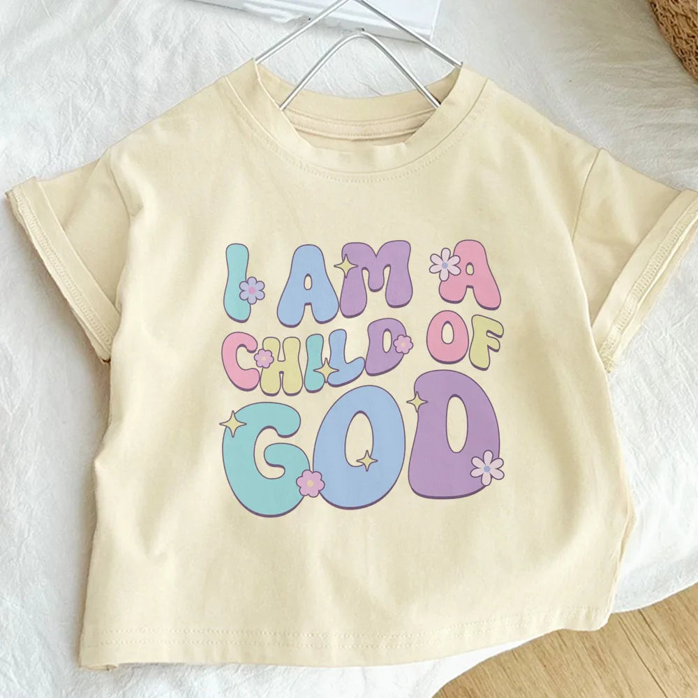 Daughter of The King Printed Shirt Kids Girls Retro