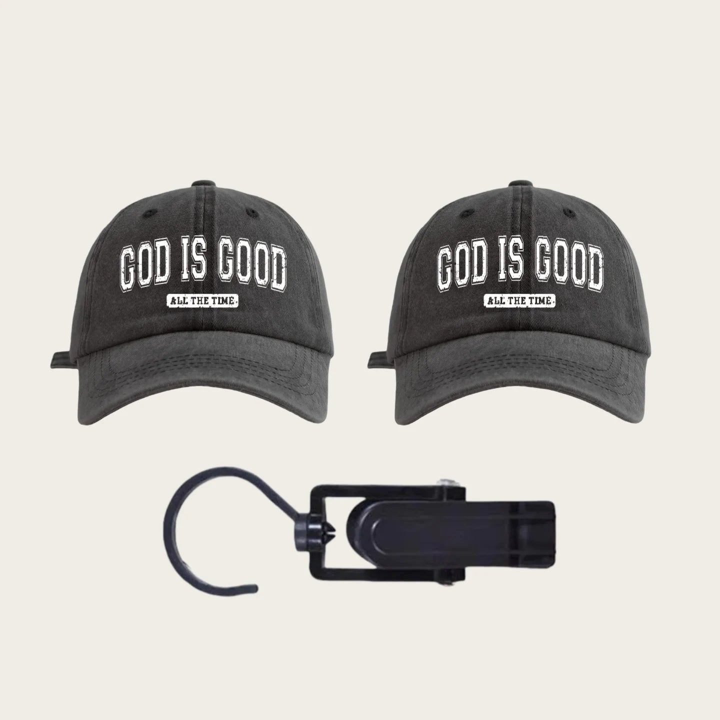 GOD IS GOOD Printed Water Washed Baseball Hat