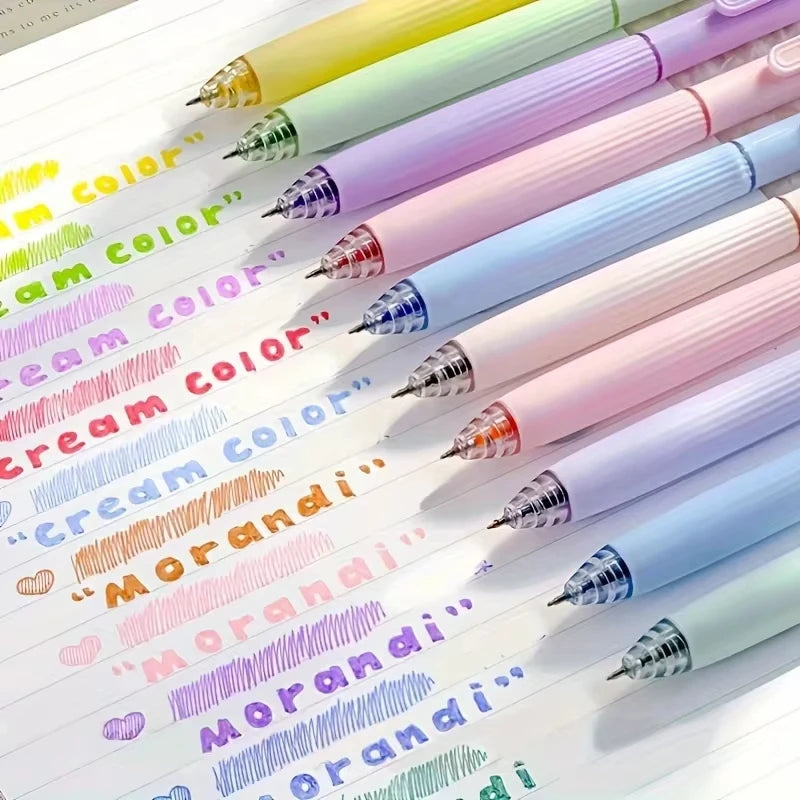 5Pcs/Box Colored Gel Pens Retractable 0.5mm Ink Quick-Dry Pens
