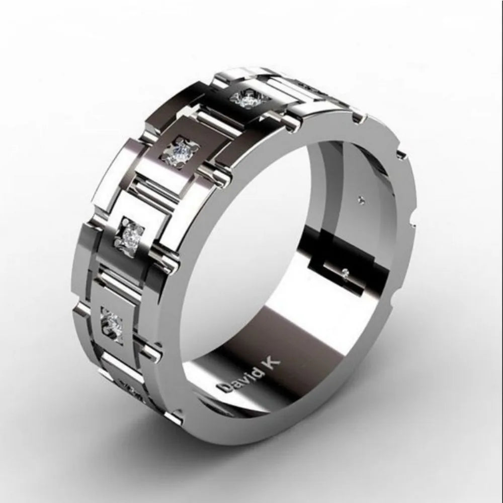 Niche Ring Zirconia Men's Aristocratic