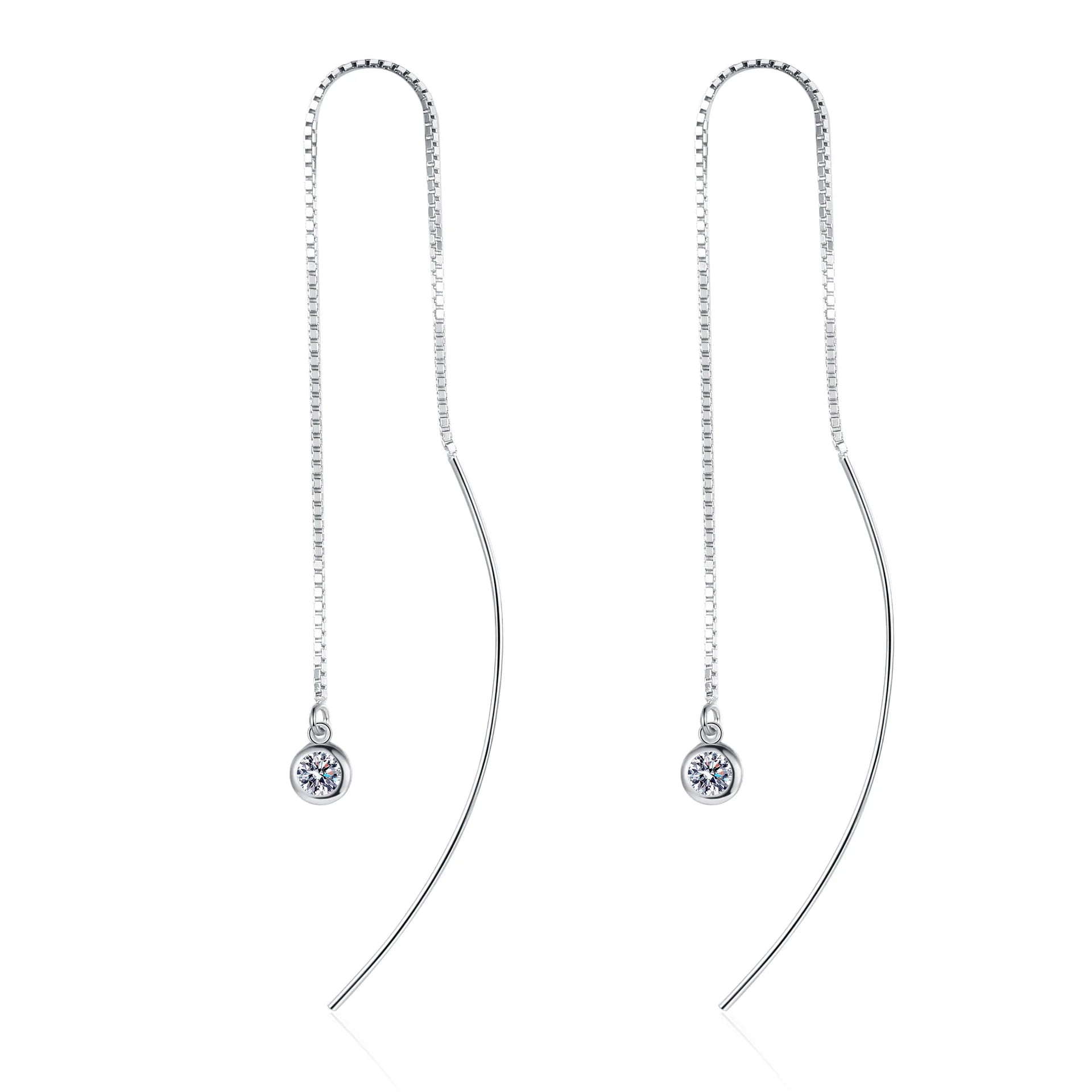Silver Earrings 0.2 Carat Moissanite