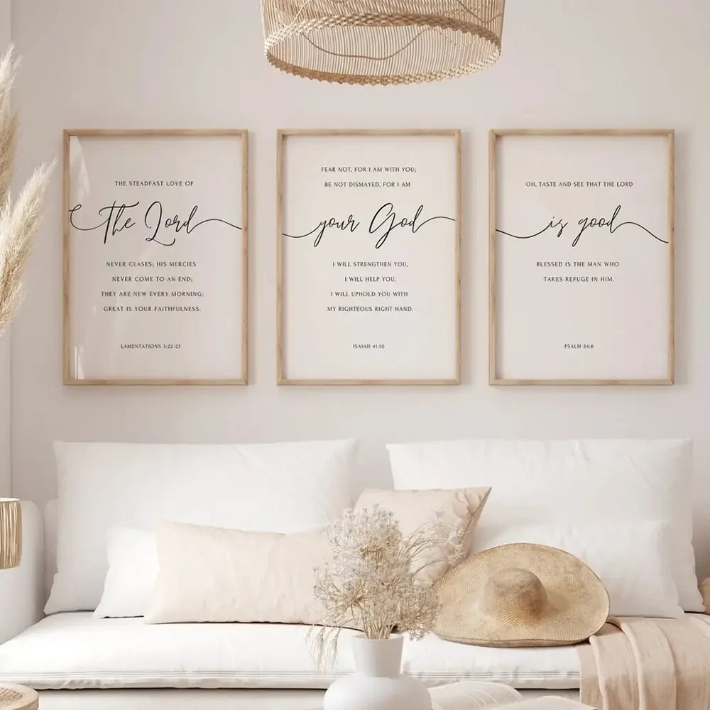 The Lord Your God Is Good Minimal Christian Scripture Wall Art