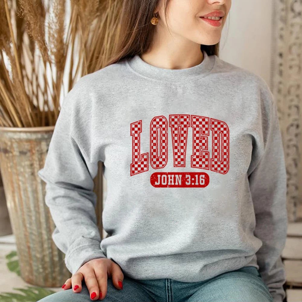 Loved John 3：16 Sweater Retro