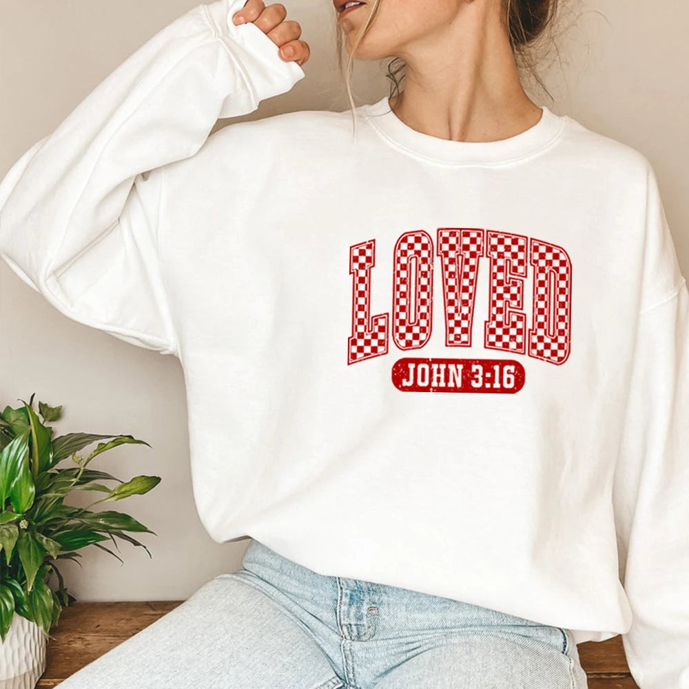 Loved John 3：16 Sweater Retro