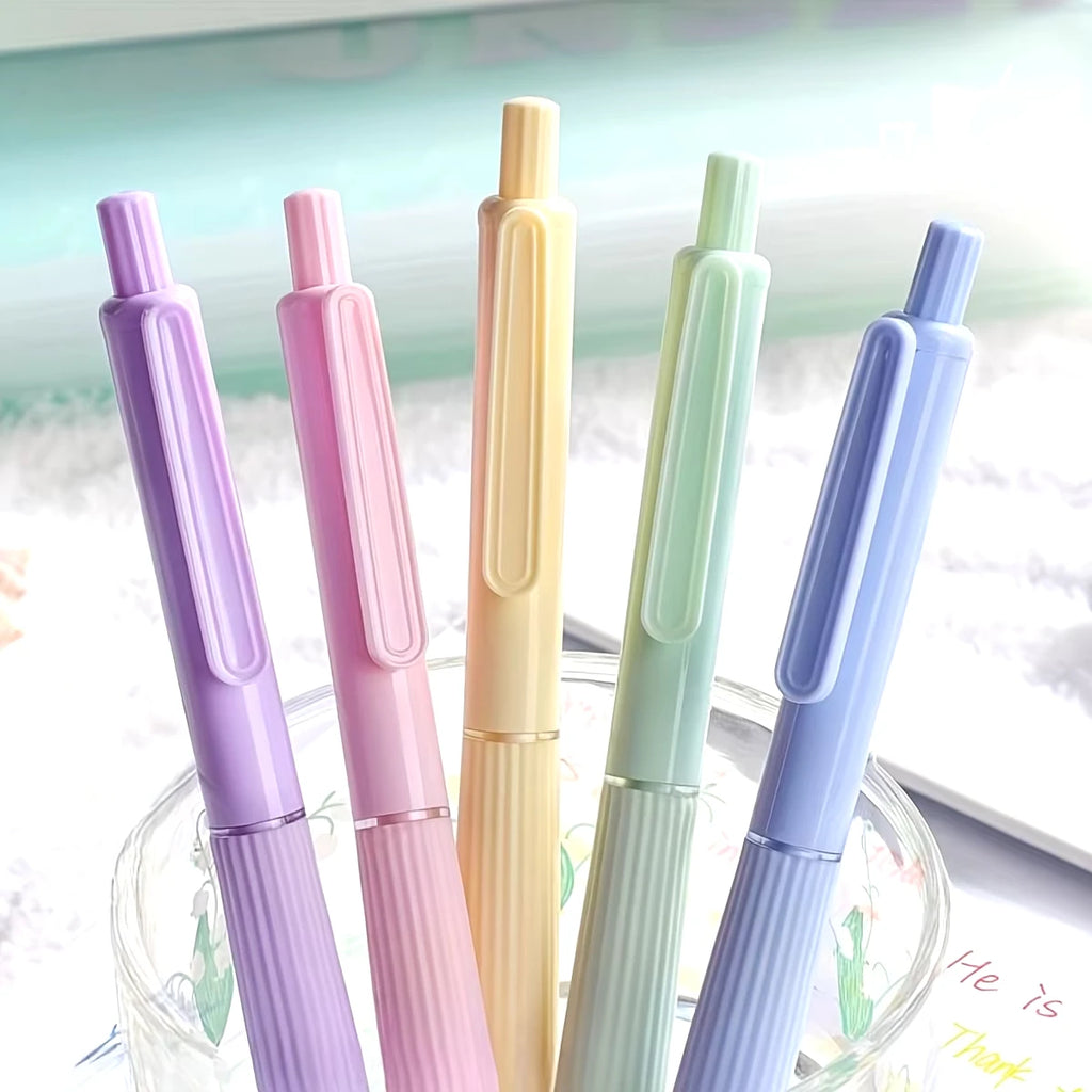 5Pcs/Box Colored Gel Pens Retractable 0.5mm Ink Quick-Dry Pens