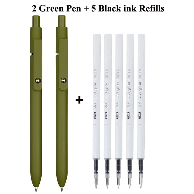 Retro Morandi Retractable Gel ink Ballpoint Pen