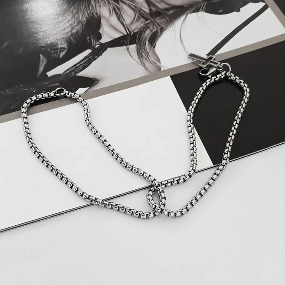 Men's Fashion Double Chain Cross