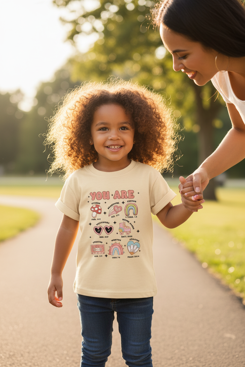Daughter of The King Printed Shirt Kids Girls Retro